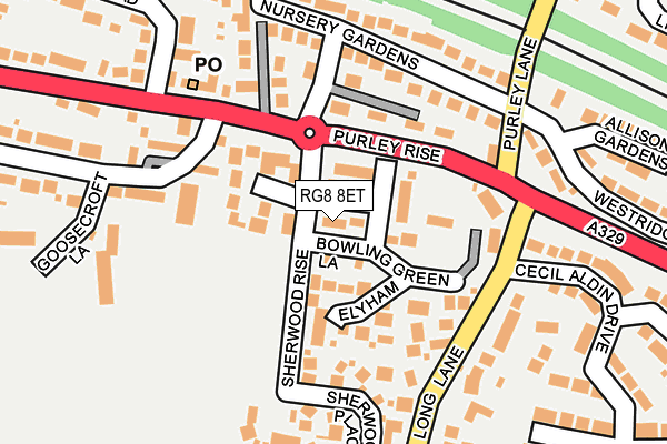 RG8 8ET map - OS OpenMap – Local (Ordnance Survey)