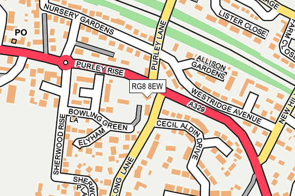 RG8 8EW map - OS OpenMap – Local (Ordnance Survey)