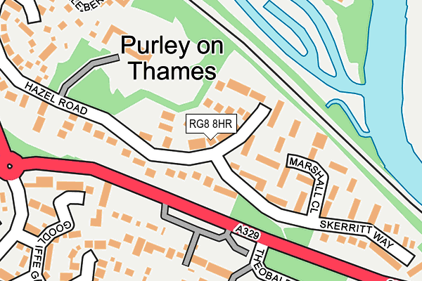 RG8 8HR map - OS OpenMap – Local (Ordnance Survey)