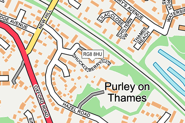 RG8 8HU map - OS OpenMap – Local (Ordnance Survey)