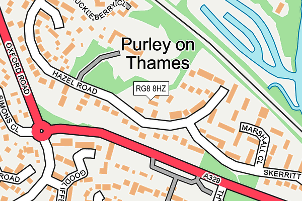 RG8 8HZ map - OS OpenMap – Local (Ordnance Survey)