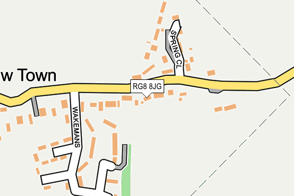 RG8 8JG map - OS OpenMap – Local (Ordnance Survey)
