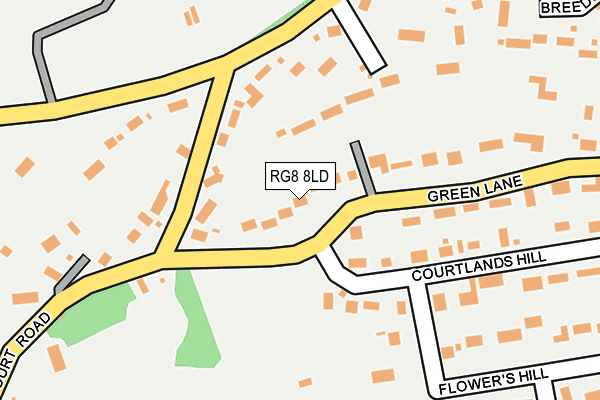 RG8 8LD map - OS OpenMap – Local (Ordnance Survey)