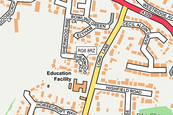 RG8 8RZ map - OS OpenMap – Local (Ordnance Survey)