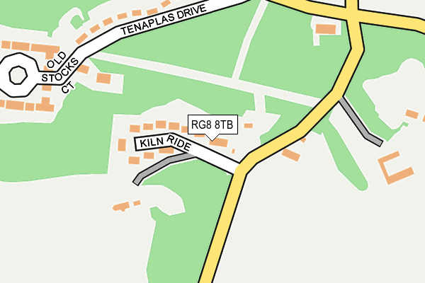 RG8 8TB map - OS OpenMap – Local (Ordnance Survey)