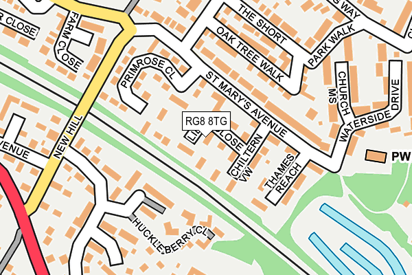 RG8 8TG map - OS OpenMap – Local (Ordnance Survey)