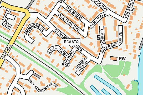 RG8 8TQ map - OS OpenMap – Local (Ordnance Survey)