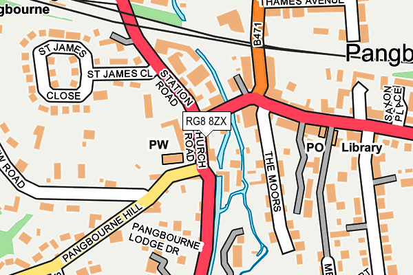 RG8 8ZX map - OS OpenMap – Local (Ordnance Survey)