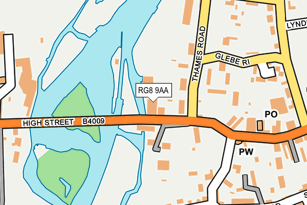 RG8 9AA map - OS OpenMap – Local (Ordnance Survey)