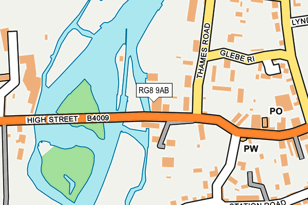 RG8 9AB map - OS OpenMap – Local (Ordnance Survey)