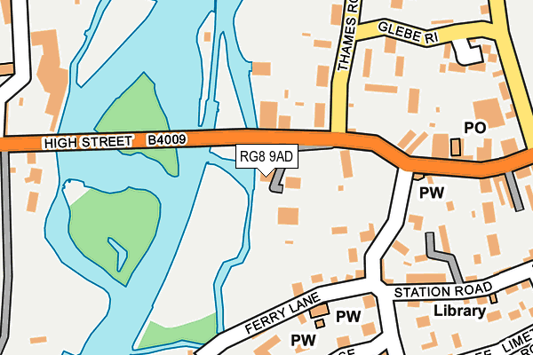 RG8 9AD map - OS OpenMap – Local (Ordnance Survey)