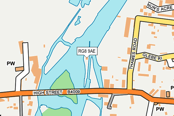 RG8 9AE map - OS OpenMap – Local (Ordnance Survey)