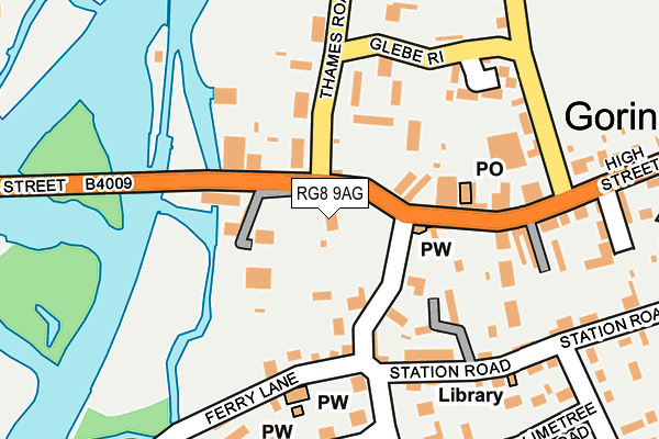 RG8 9AG map - OS OpenMap – Local (Ordnance Survey)