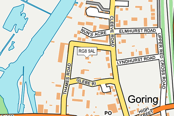 RG8 9AL map - OS OpenMap – Local (Ordnance Survey)
