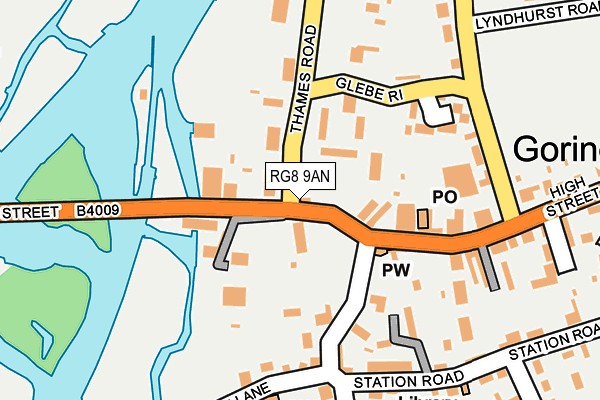 RG8 9AN map - OS OpenMap – Local (Ordnance Survey)