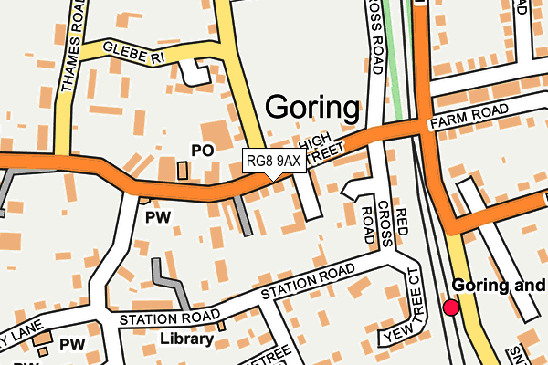 RG8 9AX map - OS OpenMap – Local (Ordnance Survey)