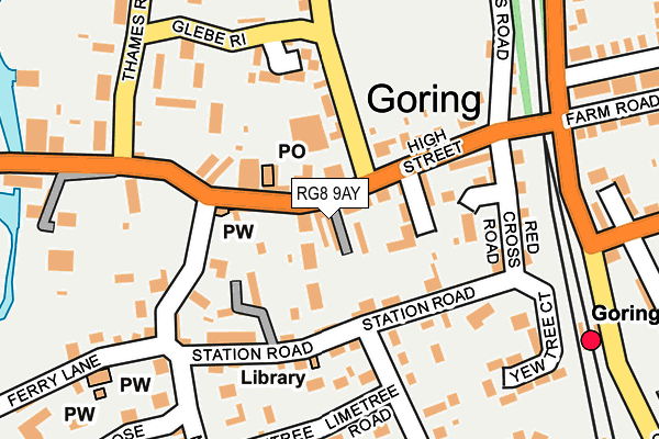 RG8 9AY map - OS OpenMap – Local (Ordnance Survey)