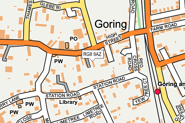 RG8 9AZ map - OS OpenMap – Local (Ordnance Survey)