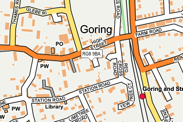 RG8 9BA map - OS OpenMap – Local (Ordnance Survey)