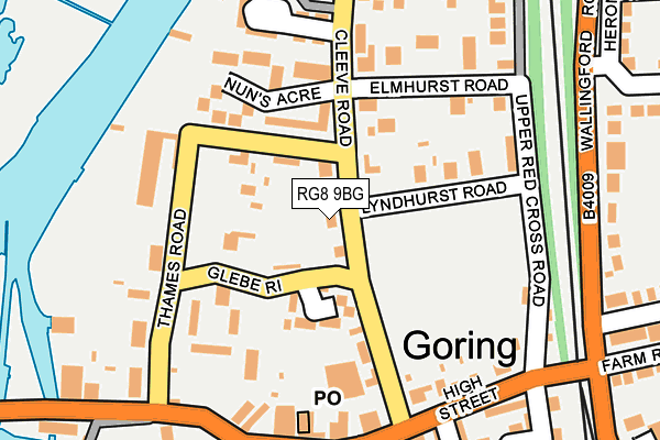 RG8 9BG map - OS OpenMap – Local (Ordnance Survey)