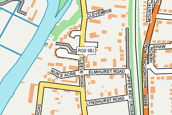 RG8 9BJ map - OS OpenMap – Local (Ordnance Survey)