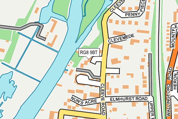 RG8 9BT map - OS OpenMap – Local (Ordnance Survey)