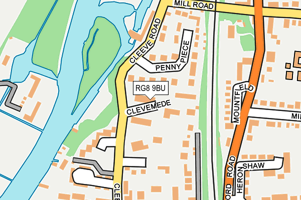 RG8 9BU map - OS OpenMap – Local (Ordnance Survey)