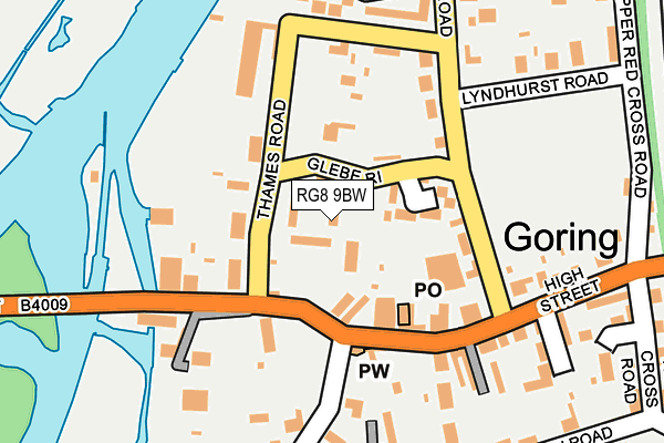 RG8 9BW map - OS OpenMap – Local (Ordnance Survey)