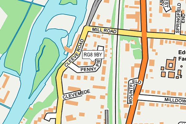 RG8 9BY map - OS OpenMap – Local (Ordnance Survey)