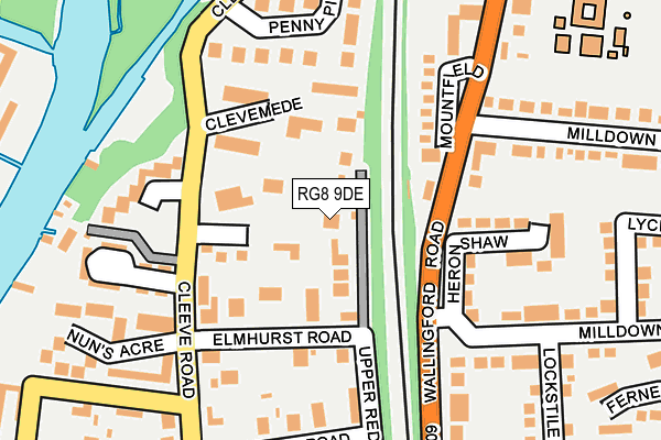 RG8 9DE map - OS OpenMap – Local (Ordnance Survey)