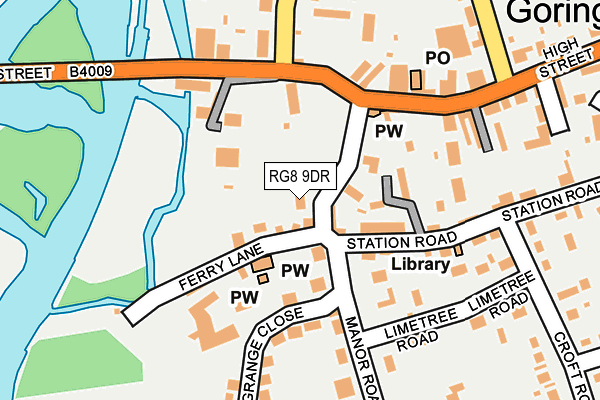 RG8 9DR map - OS OpenMap – Local (Ordnance Survey)