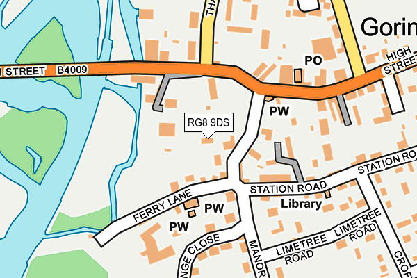 RG8 9DS map - OS OpenMap – Local (Ordnance Survey)