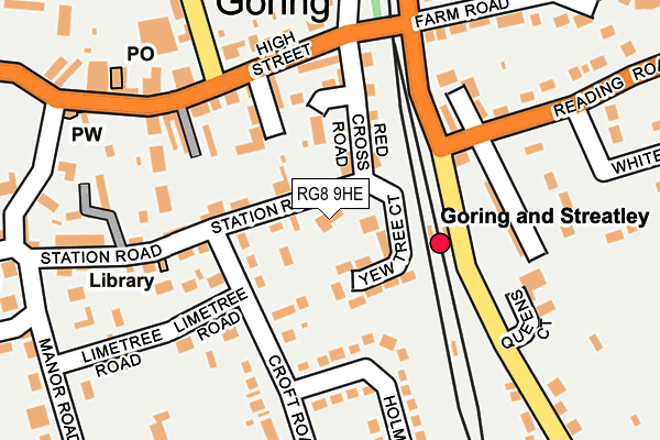 RG8 9HE map - OS OpenMap – Local (Ordnance Survey)