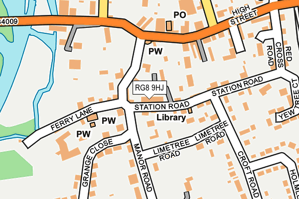 RG8 9HJ map - OS OpenMap – Local (Ordnance Survey)