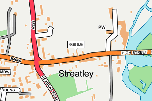 RG8 9JE map - OS OpenMap – Local (Ordnance Survey)