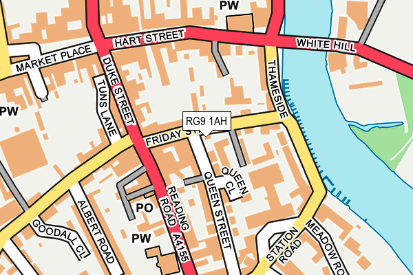 RG9 1AH map - OS OpenMap – Local (Ordnance Survey)