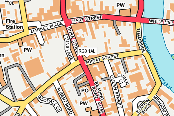 RG9 1AL map - OS OpenMap – Local (Ordnance Survey)