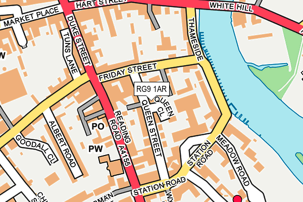 RG9 1AR map - OS OpenMap – Local (Ordnance Survey)