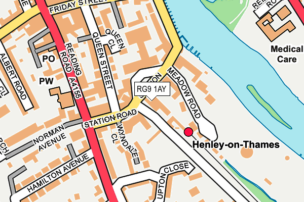 RG9 1AY map - OS OpenMap – Local (Ordnance Survey)