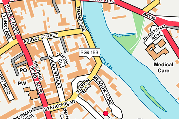 RG9 1BB map - OS OpenMap – Local (Ordnance Survey)