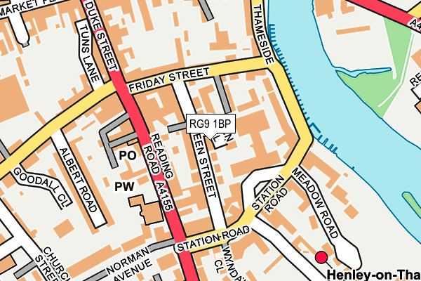 RG9 1BP map - OS OpenMap – Local (Ordnance Survey)