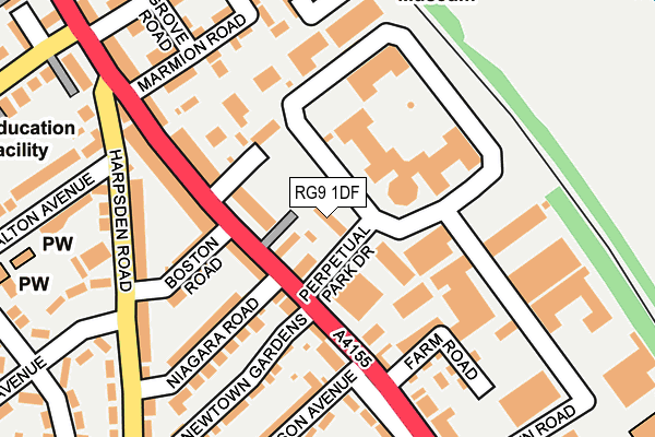 RG9 1DF map - OS OpenMap – Local (Ordnance Survey)