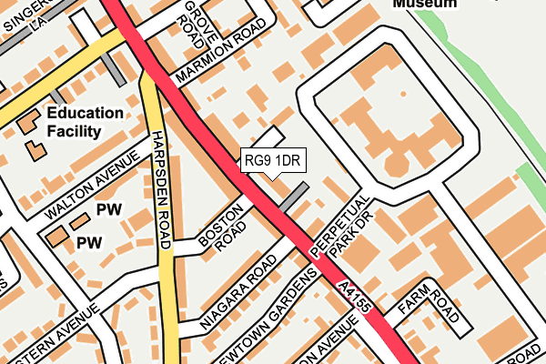 RG9 1DR map - OS OpenMap – Local (Ordnance Survey)