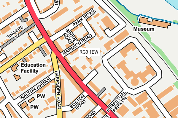 RG9 1EW map - OS OpenMap – Local (Ordnance Survey)