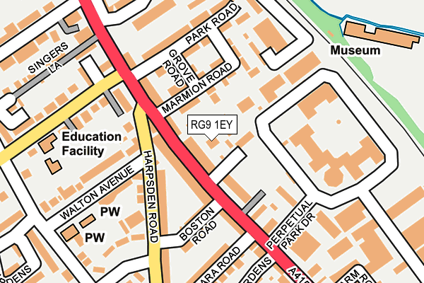 RG9 1EY map - OS OpenMap – Local (Ordnance Survey)