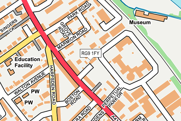 RG9 1FY map - OS OpenMap – Local (Ordnance Survey)