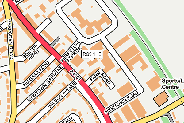 RG9 1HE map - OS OpenMap – Local (Ordnance Survey)