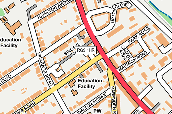 RG9 1HR map - OS OpenMap – Local (Ordnance Survey)