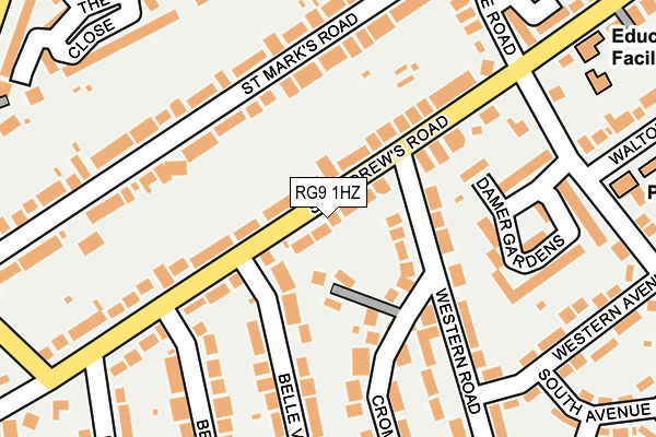 RG9 1HZ map - OS OpenMap – Local (Ordnance Survey)