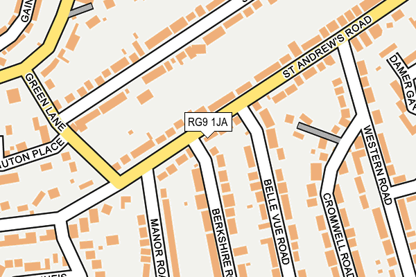 RG9 1JA map - OS OpenMap – Local (Ordnance Survey)